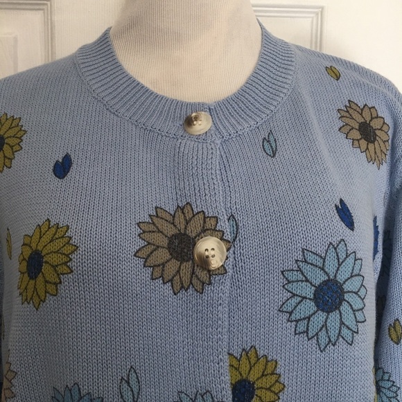Misslook Sky Blue Knit Top Sz L - Picture 3 of 10